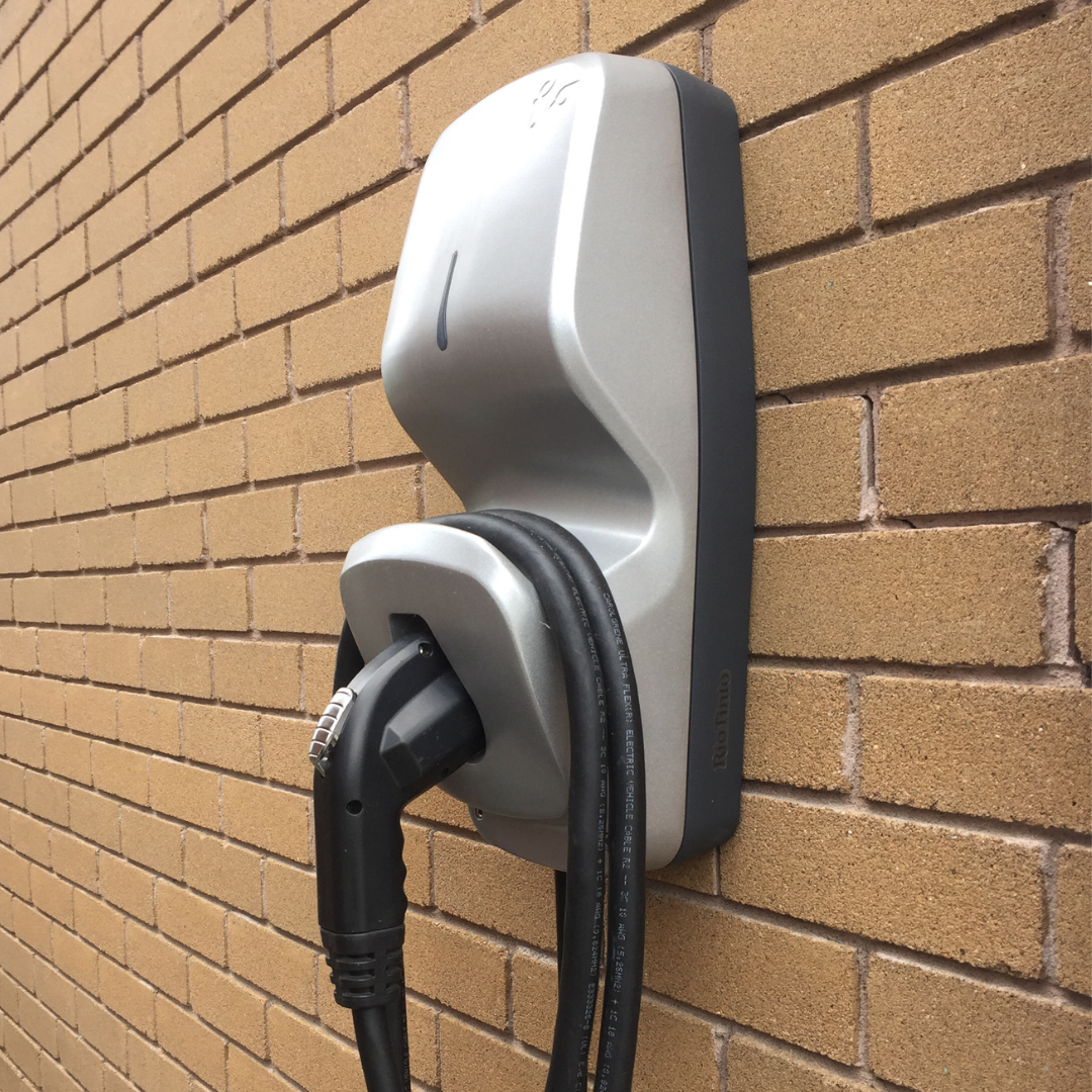 Wall mounted EV charger installation